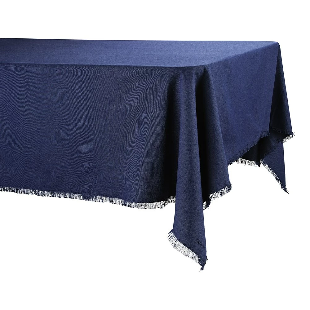 Ecology Fray Tablecloth 150 X 240cm Lapis