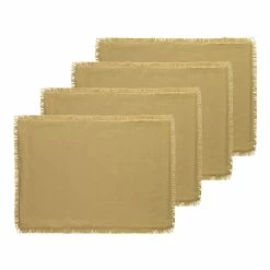 Ecology Fray Set Of 4 Placemats Dijon