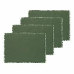 Ecology Fray Set Of 4 Placemats Dill