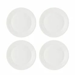 Royal Doulton 1815 Pure Set Of 4 Dinner Plates 28cm White