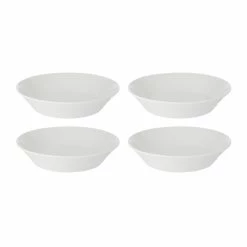 Royal Doulton 1815 Pure Set Of 4 Pasta Bowls 23cm White