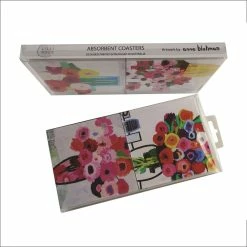 Lilli Rock Flowers By Anna Set Of 4 Coasters