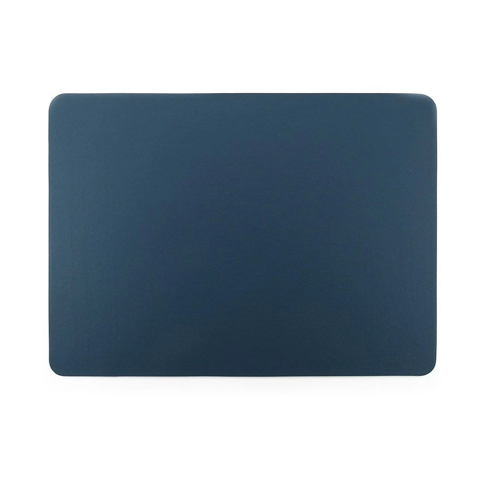 Ziczac Togo Faux Leather Placemat 45 X 30cm Blue