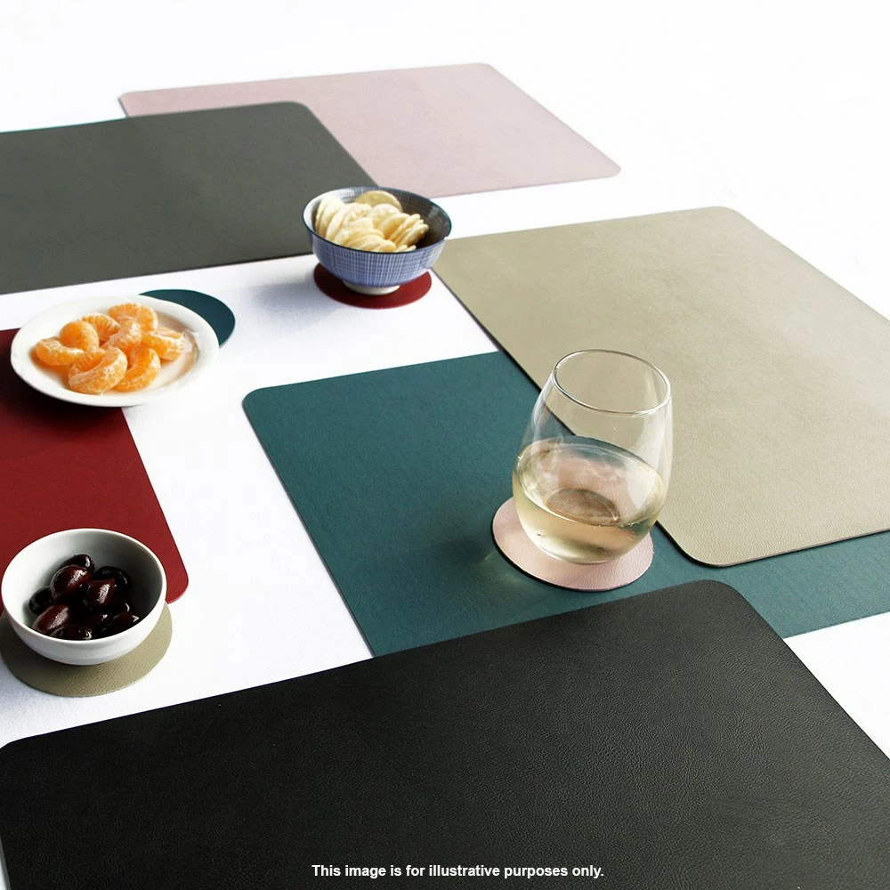 Ziczac Togo Faux Leather Placemat 45 X 30cm Blue - Image 3