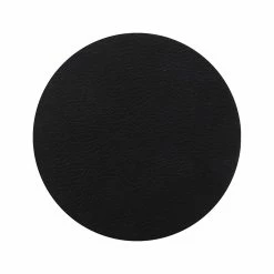 Ziczac Togo 4 Piece Faux Leather Coaster Set 10cm Black