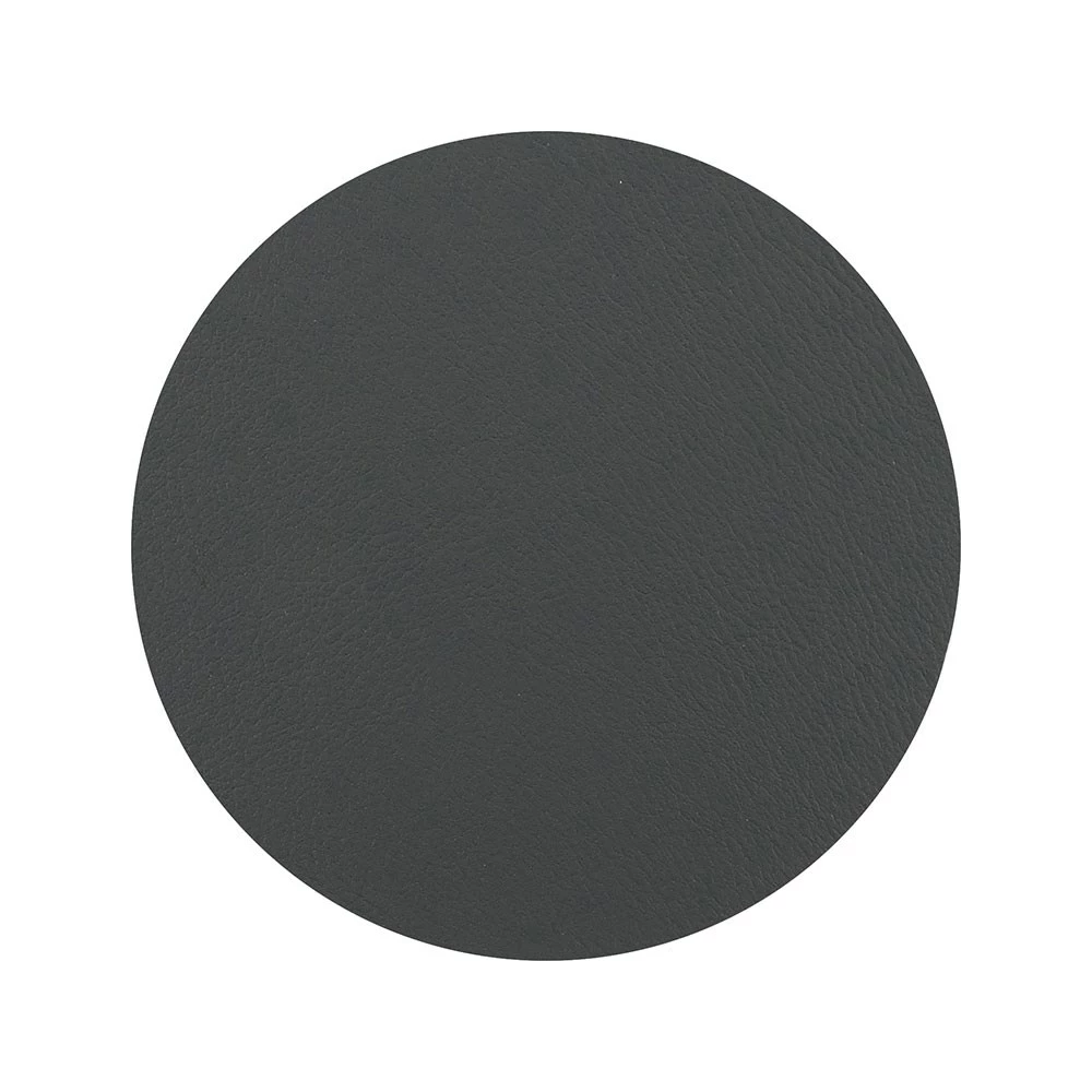 Ziczac Togo 4 Piece Faux Leather Coaster Set 10cm Grey