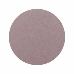 Ziczac Togo 4 Piece Faux Leather Coaster Set 10cm Mauve