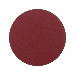 Ziczac Togo Faux Leather Coaster Red
